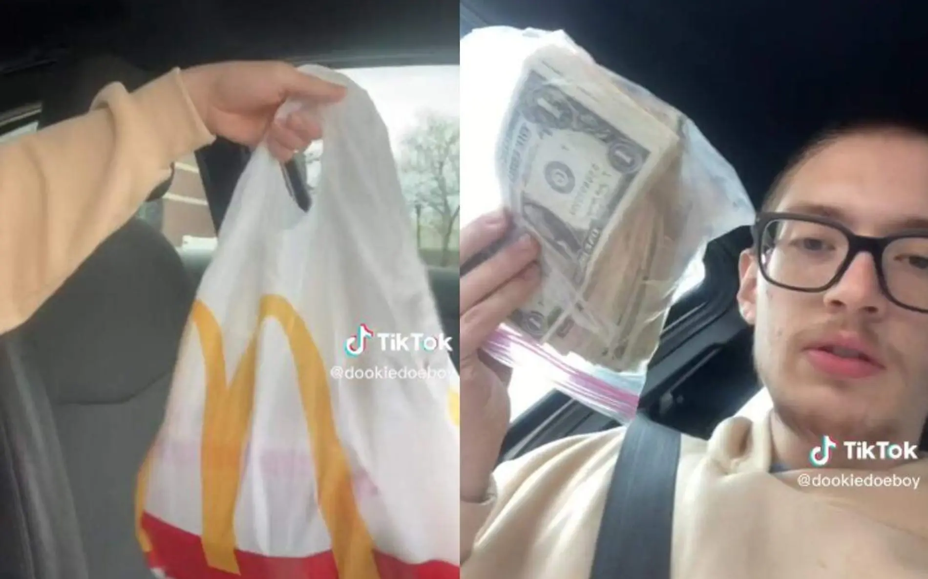 McDonalds entregan dinero a joven por error